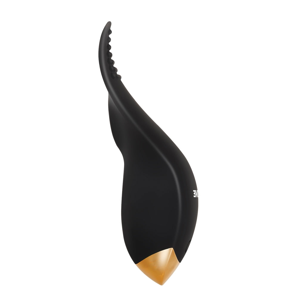 Vibrator Flexibil in forma de limba Evolved Tip Tingler - Negru, texturat cu nodule stimulante - 10 Moduri Vibratii - materiale sigure si confortabile - perfect pentru jocurile solo sau in cuplu - impermeabil, incarcare USB