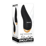 Vibrator Flexibil in forma de limba Evolved Tip Tingler - Negru, texturat cu nodule stimulante - 10 Moduri Vibratii - materiale sigure si confortabile - perfect pentru jocurile solo sau in cuplu - impermeabil, incarcare USB