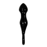 Stimulator de Prostata din Sticla A&E Adam's Glass Prostate Massager, Negru, 11.4 cm, cu maner inelat