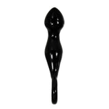Stimulator de Prostata din Sticla A&E Adam's Glass Prostate Massager, Negru, 11.4 cm, cu maner inelat