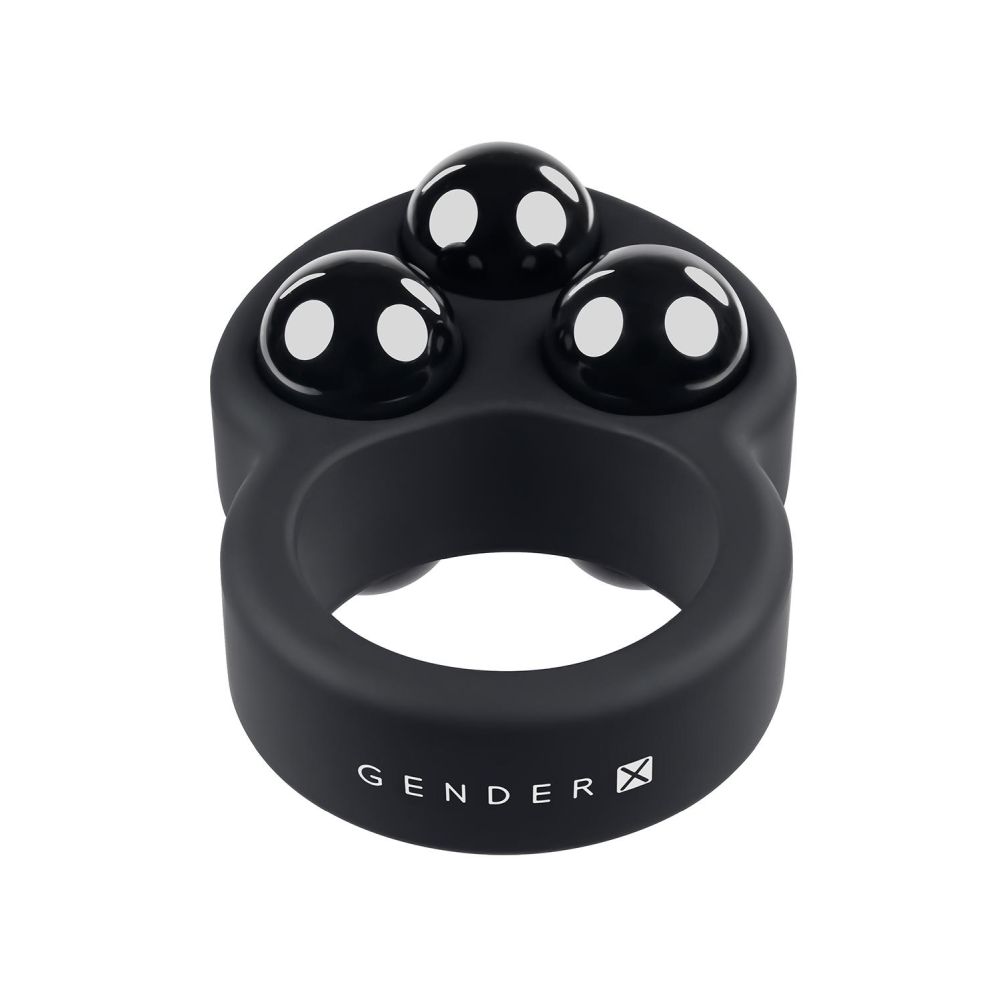 Inel Pentru Penis Gender X Workout Ring 3 Greutati - Negru, 171g - Pentru Exercitii Kegel, intarirea musculaturii pelviene - Ideal pentru controlarea ejacularii si un penis mai puternic
