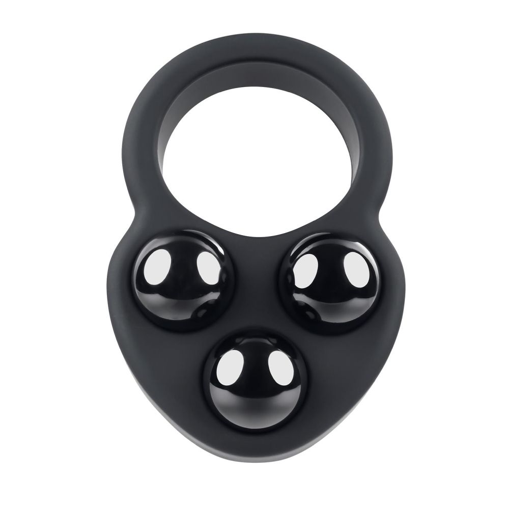 Inel Pentru Penis Gender X Workout Ring 3 Greutati - Negru, 171g - Pentru Exercitii Kegel, intarirea musculaturii pelviene - Ideal pentru controlarea ejacularii si un penis mai puternic