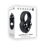 Inel Pentru Penis Gender X Workout Ring 3 Greutati - Negru, 171g - Pentru Exercitii Kegel, intarirea musculaturii pelviene - Ideal pentru controlarea ejacularii si un penis mai puternic