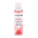 Lubrifiant comestibil pe baza de apa Gender X Beach Bliss, cu gust de piersica, portocala & merisoare, fara glicol sau parabeni, fara ulei sau silicon, 120 ml