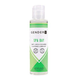 Lubrifiant comestibil pe baza de apa Gender X Spa Day, cu gust de menta, lamaie & castravete, fara glicol sau parabeni, fara ulei sau silicon, 120 ml