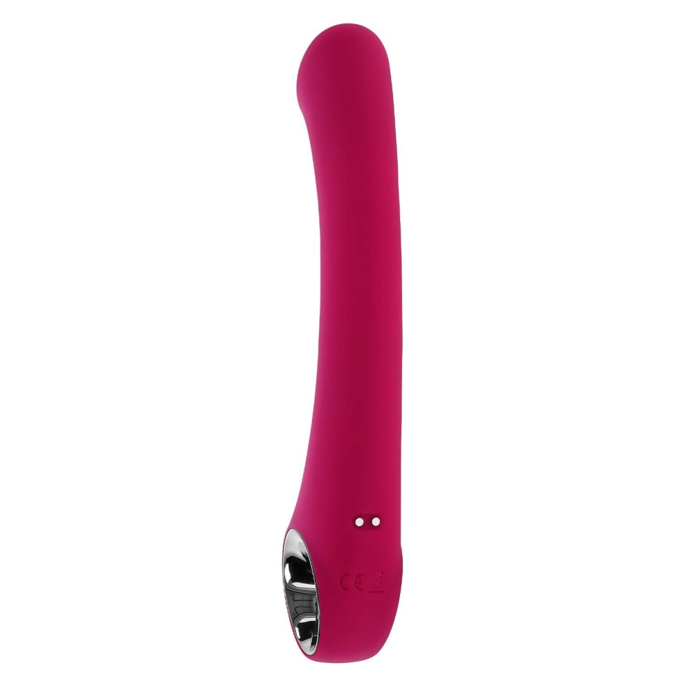 Vibrator Punctul G Evolved Pleasure Curve, Roz, 19 cm, cu sistem de prindere inelat, 10 Moduri Vibratii, Impermeabil
