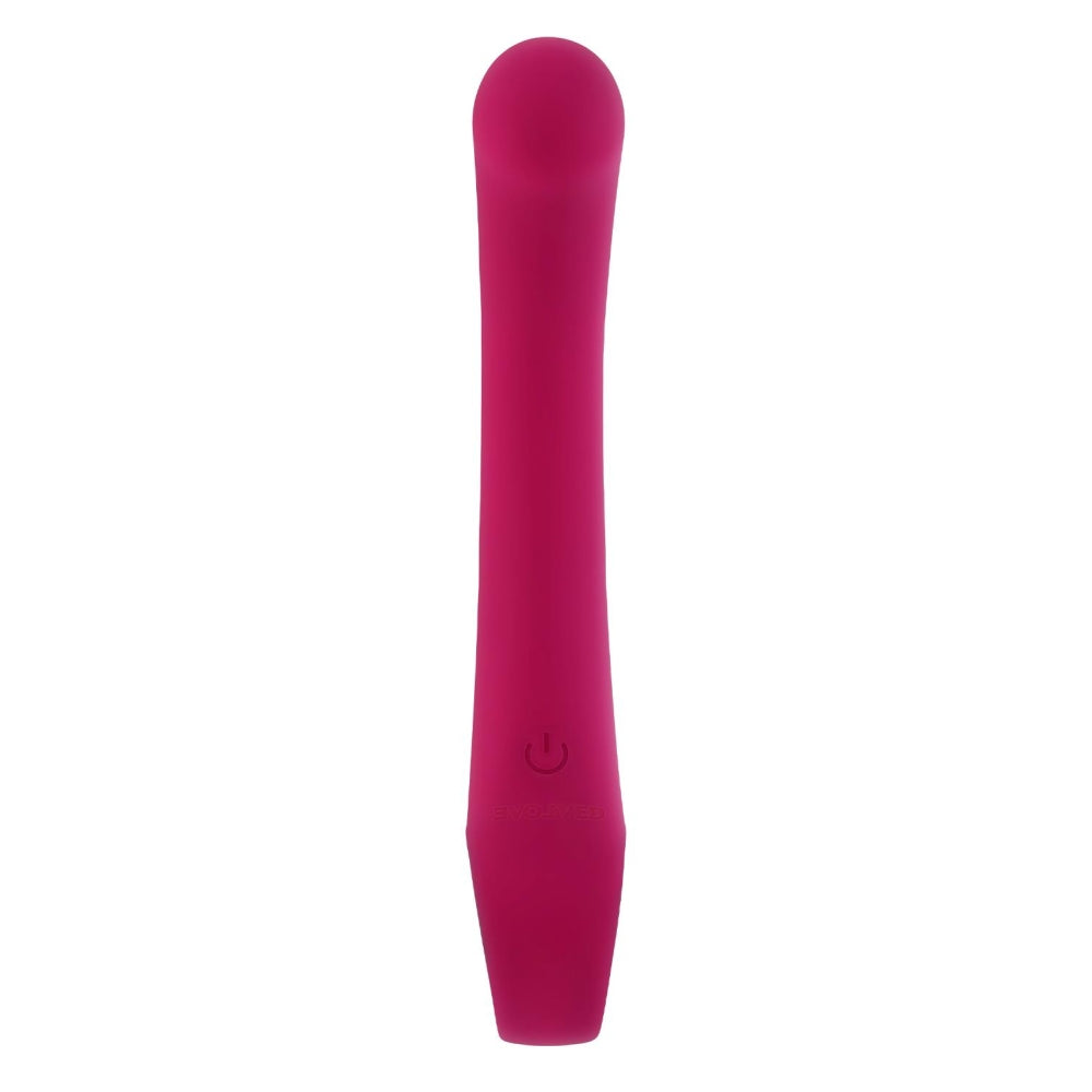 Vibrator Punctul G Evolved Pleasure Curve, Roz, 19 cm, cu sistem de prindere inelat, 10 Moduri Vibratii, Impermeabil