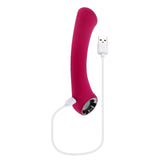 Vibrator Punctul G Evolved Pleasure Curve, Roz, 19 cm, cu sistem de prindere inelat, 10 Moduri Vibratii, Impermeabil