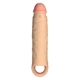 Prelungitor de Penis Vibrant Shaft Size 2 Pine - Culoarea Pielii, 22 cm - 8 Moduri Vibratii - Telecomanda Wireless - Reincarcabil si Rezistent la Apa