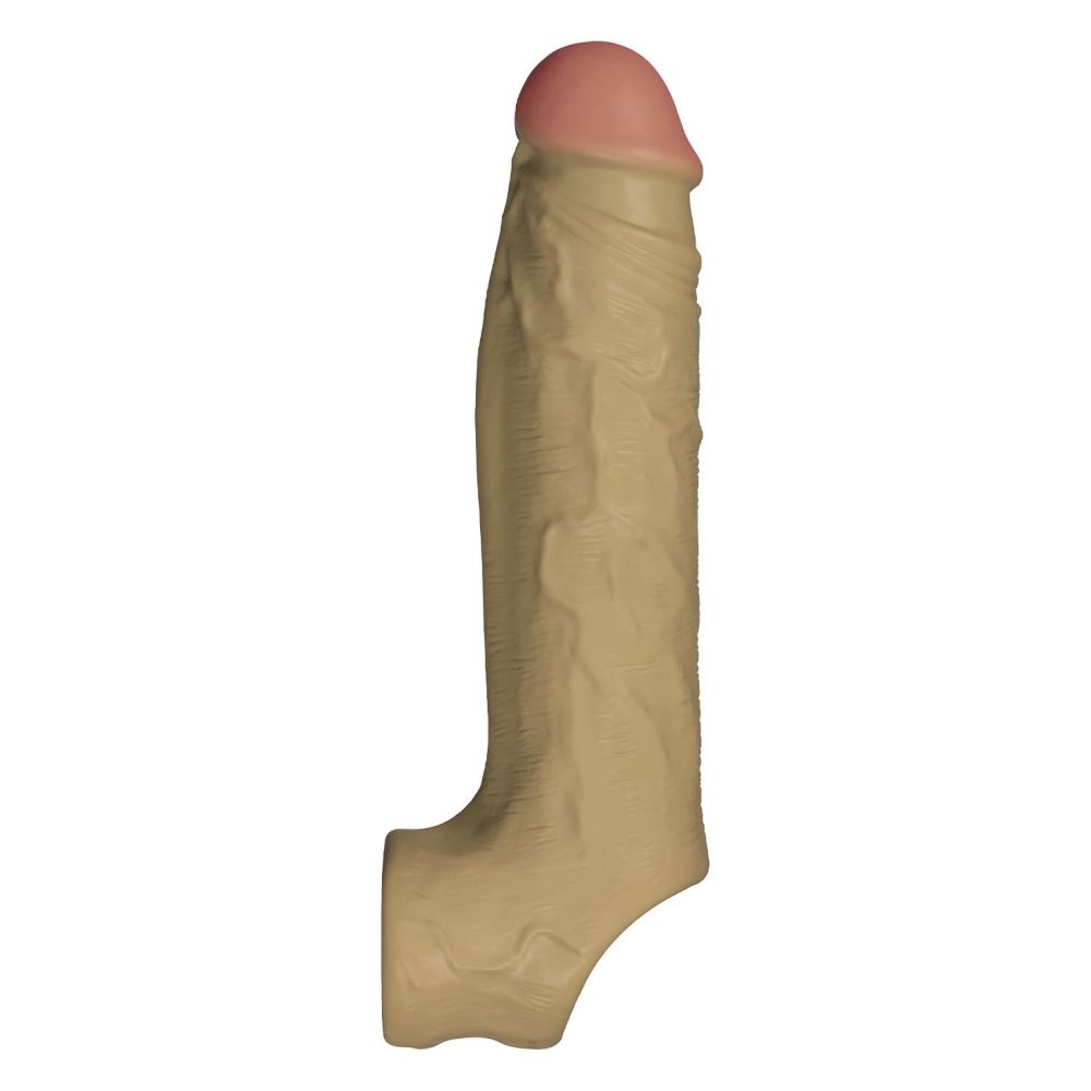 Prelungitor de Penis Vibrant Shaft Size 2 Oak - Mocha, 22 cm - 8 Moduri Vibratii - Telecomanda Wireless - Reincarcabil si Rezistent la Apa