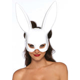 Masca Iepuras Alba Masquerade Leg Avenue - Urechi Lungi, Curea Elastica, Accesoriu Halloween si Cosplay