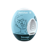 Satisfyer Masturbator Egg - Masturbator pentru Barbati, Maneca Portabila pentru Placere, Super Extensibil, Fara Lubrifiant, De Unica Folosinta (Savage)