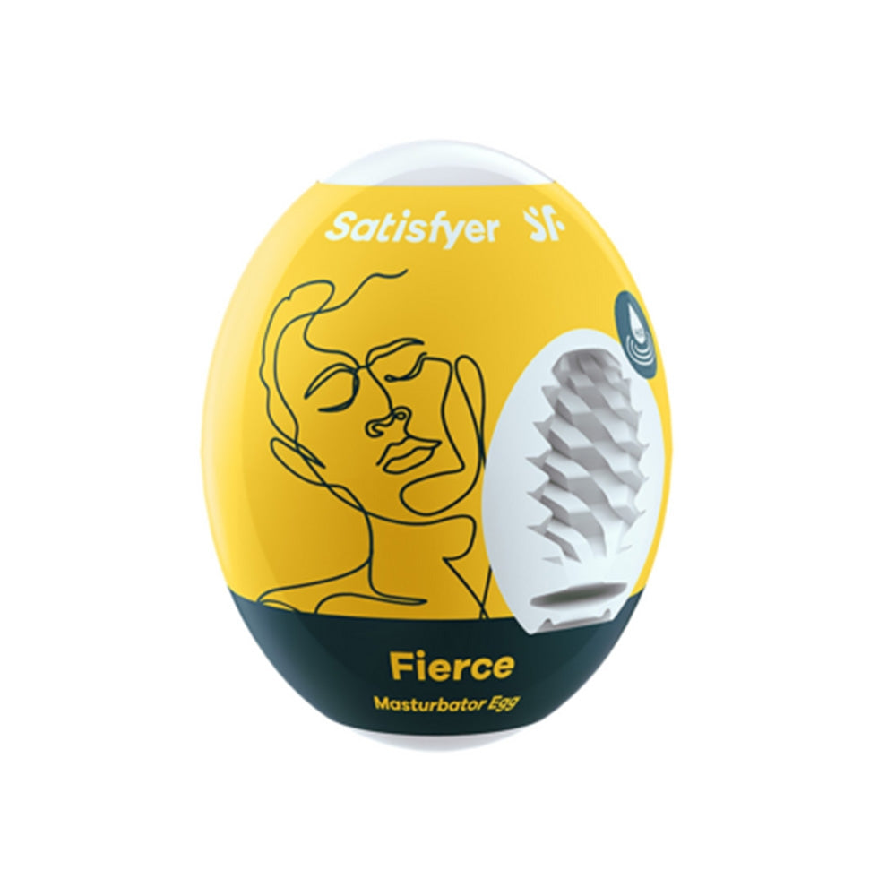 Satisfyer Masturbator Egg - Masturbator pentru Barbati, Maneca Portabila pentru Placere, Super Extensibil, Fara Lubrifiant, De Unica Folosinta (Fierce)
