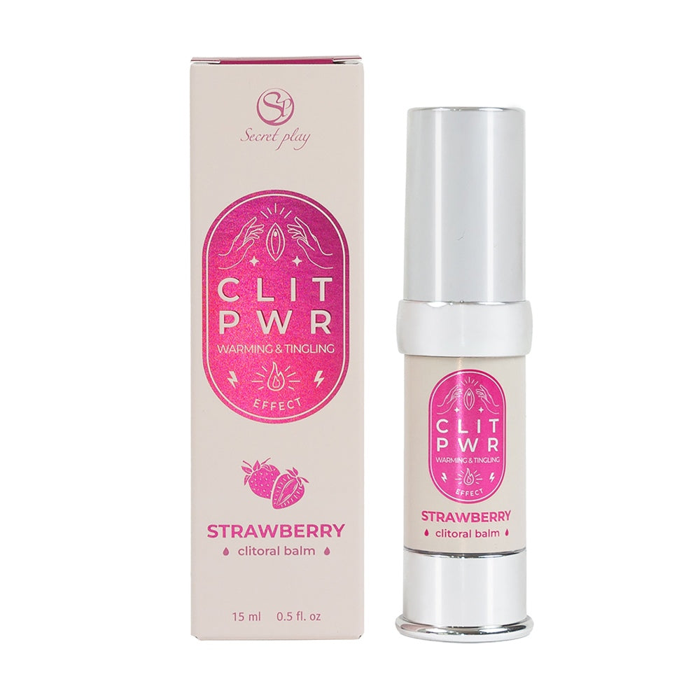 Balsam Clitoris Intens CLIT PWR Secret Play - Stimuleaza Sensibilitatea, Caldura, Vibratii, Aroma de Capsuna, 15 ml