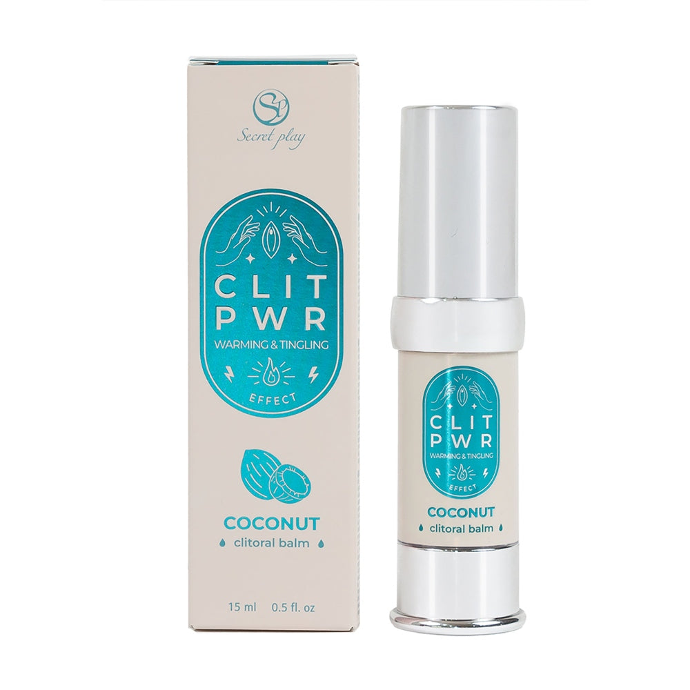 Balsam Clitoris Intens CLIT PWR Secret Play - Stimuleaza Sensibilitatea, Caldura, Vibratii, Aroma de Cocos, 15 ml