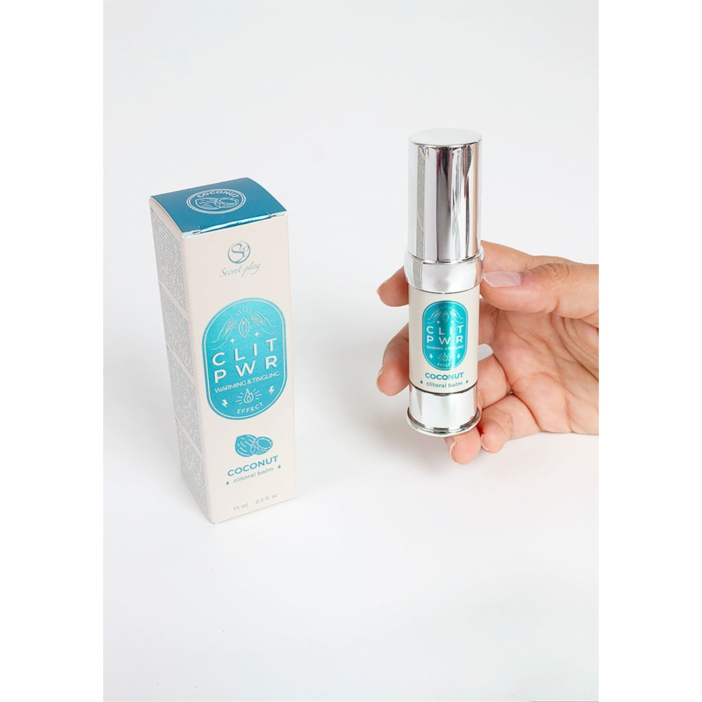 Balsam Clitoris Intens CLIT PWR Secret Play - Stimuleaza Sensibilitatea, Caldura, Vibratii, Aroma de Cocos, 15 ml