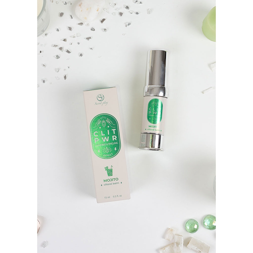 Balsam Clitoris Intens CLIT PWR Secret Play - Stimuleaza Sensibilitatea, Caldura, Vibratii, Aroma de Mojito, 15 ml