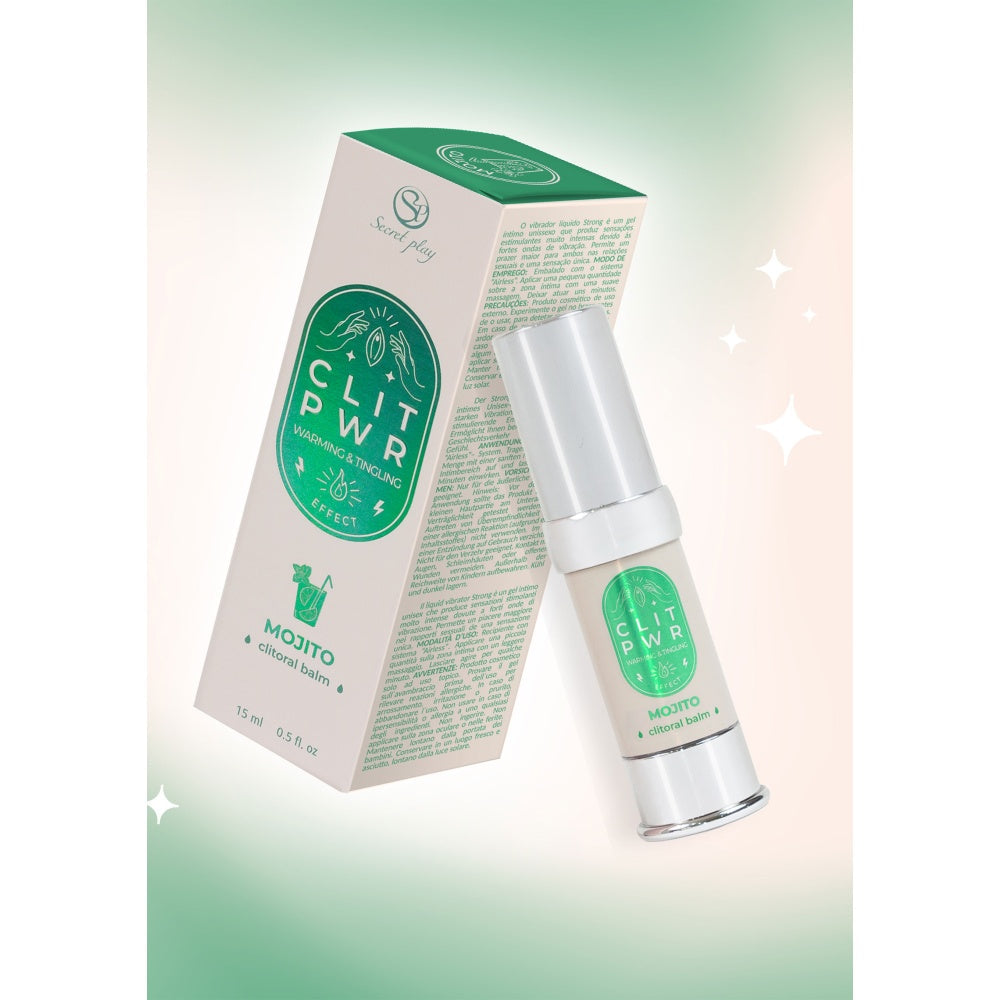 Balsam Clitoris Intens CLIT PWR Secret Play - Stimuleaza Sensibilitatea, Caldura, Vibratii, Aroma de Mojito, 15 ml