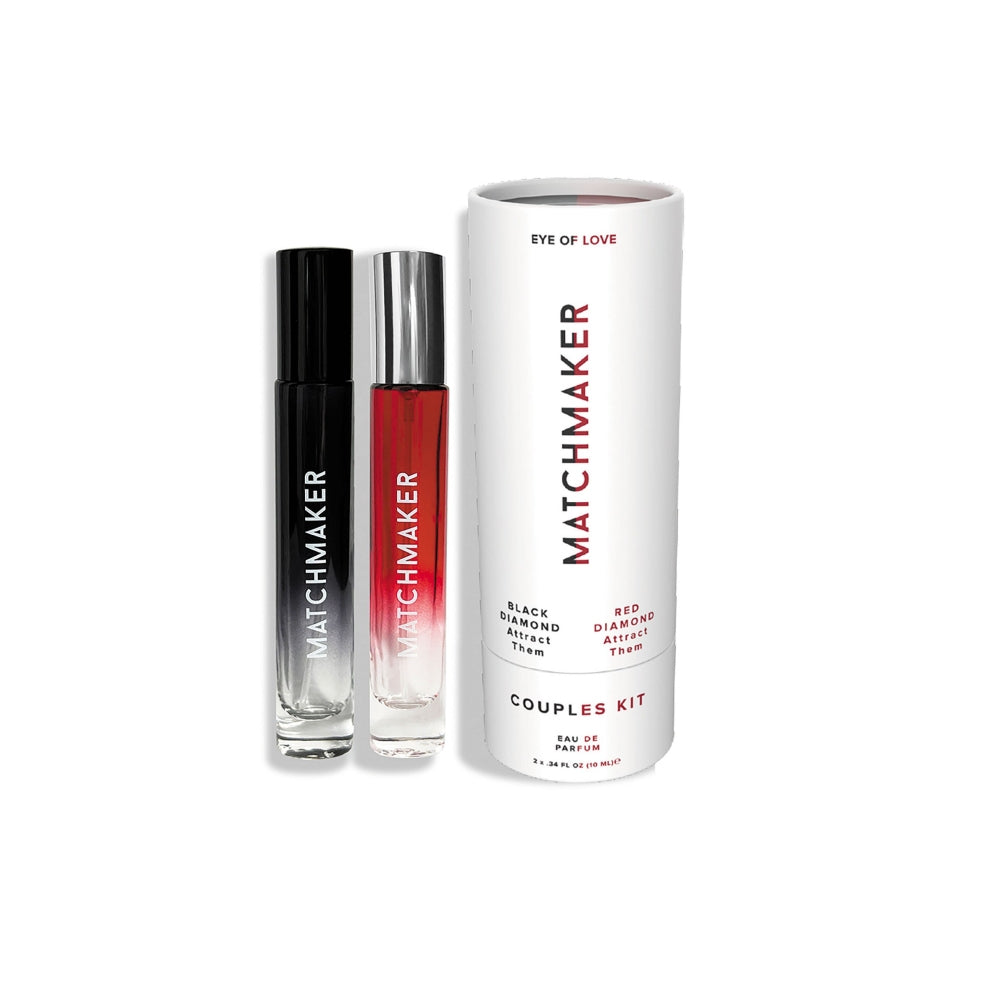 Parfum cu Feromoni Unisex Kit pentru Cupluri | Matchmaker Black Diamond 10 ml & Red Diamond 10 ml | Parfum pentru EL si pentru EA | Vegan, Cruelty-free