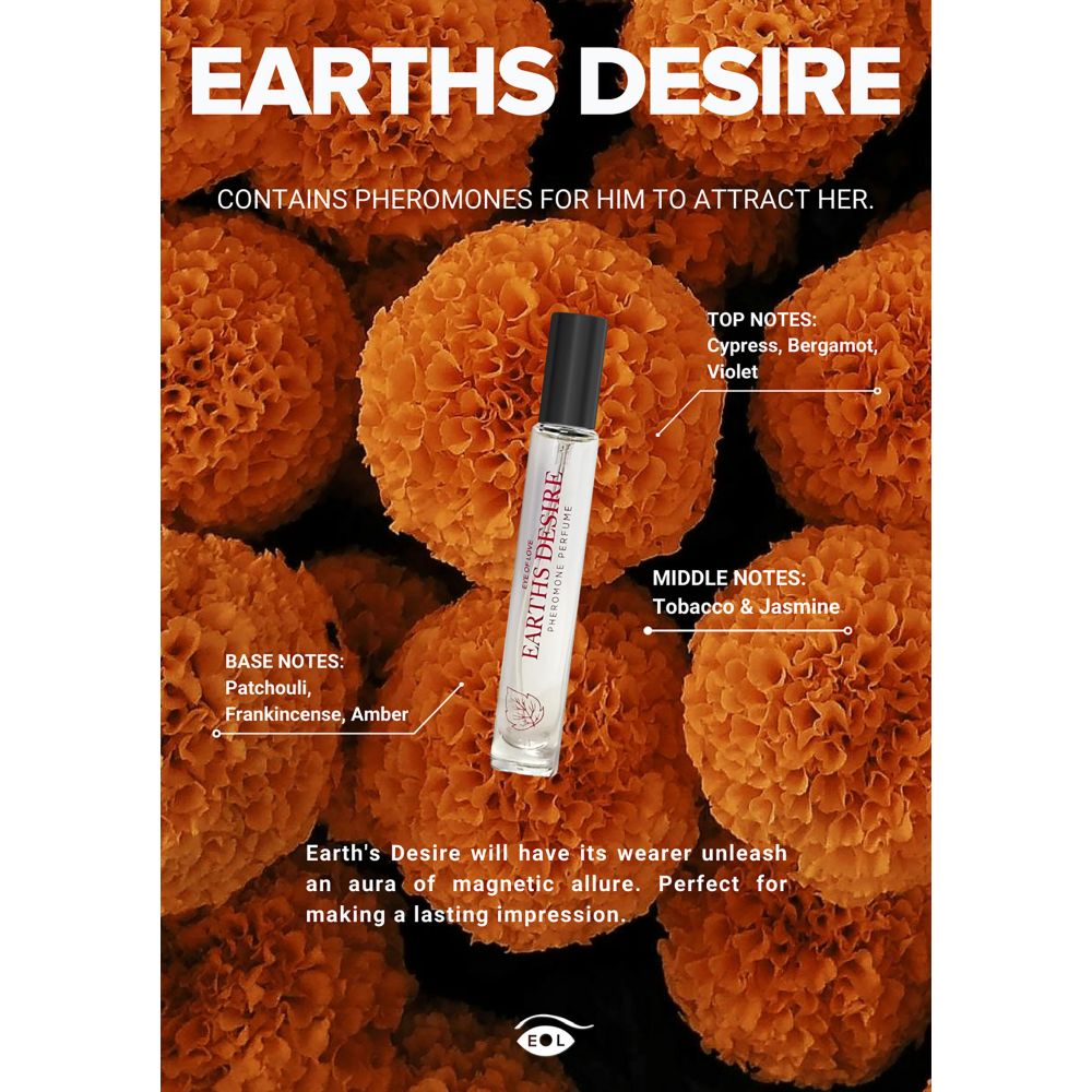 Parfum cu Feromoni Pentru Barbati Eye of Love Bloom 10 ml | Earths Desire | Pentru o atrage pe EA | vegan, cruelty free