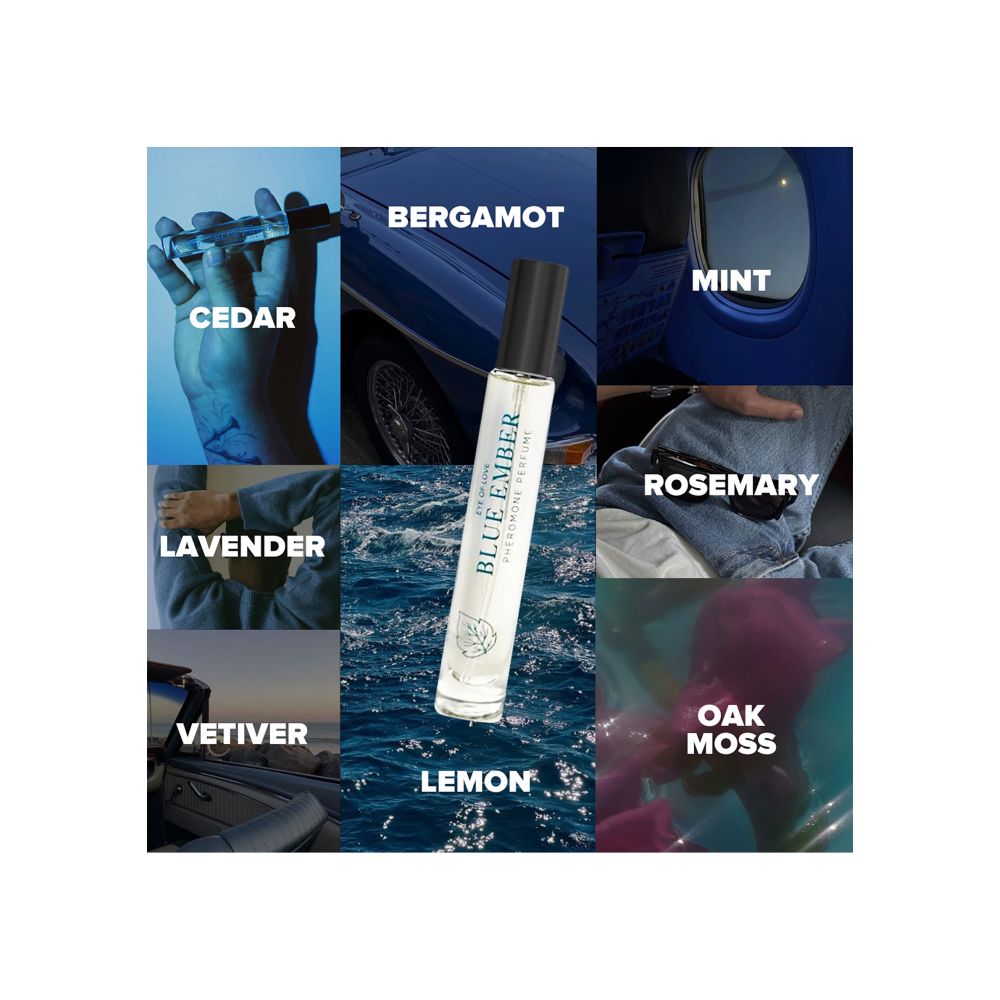 Parfum cu Feromoni Pentru Barbati Eye of Love Bloom 10 ml | Blue Ember | Pentru o atrage pe EA | vegan, cruelty free