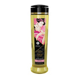Ulei Masaj Erotic Natural Shunga, 100% Uleiuri Presate la Rece, Aromaterapie, Vitamina E, Fara Reziduuri Grase, Aroma de Trandafiri, 240 ml