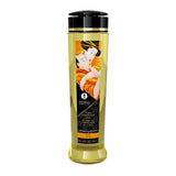 Ulei Masaj Erotic Natural Shunga, 100% Uleiuri Presate la Rece, Aromaterapie, Vitamina E, Fara Reziduuri Grase, Aroma de Piersica, 240 ml