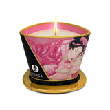 Lumanare de Masaj Shunga 170 ml - aroma afrodisiaca de trandafir - ceara topita se transforma in ulei cald de masaj - timp de ardere de pana la 40 de ore