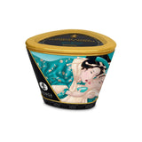 Lumanare de Masaj Shunga 170 ml - aroma afrodisiaca de flori exotice - ceara topita se transforma in ulei cald de masaj - timp de ardere de pana la 40 de ore