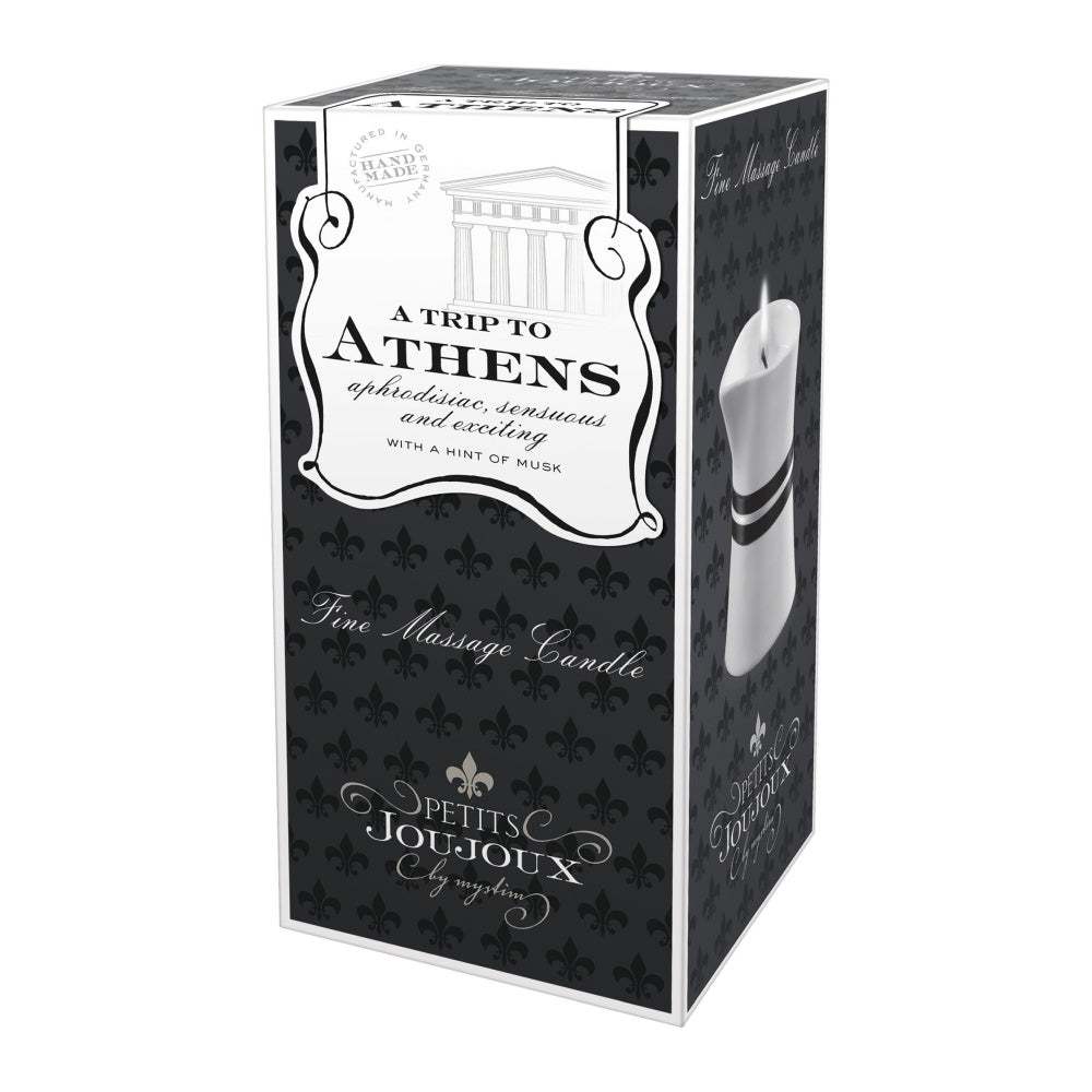 Lumanare Masaj Petits Toujoux Athens 120 gr - Mosc si Patchouli - Sigur si fara chimicale - Ingrediente naturale premium