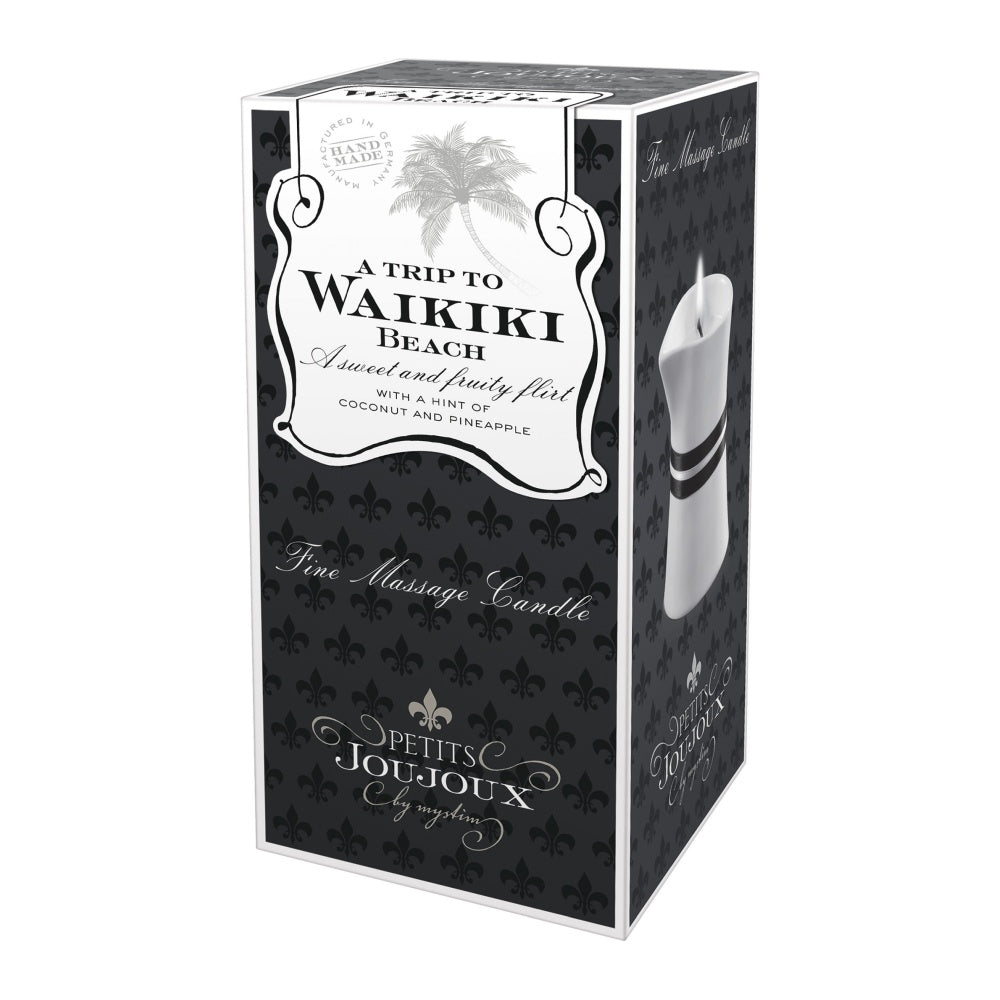 Lumanare Masaj Petits Toujoux Waikiki 120 gr - Cocos si Ananas - Sigur si fara chimicale - Ingrediente naturale premium