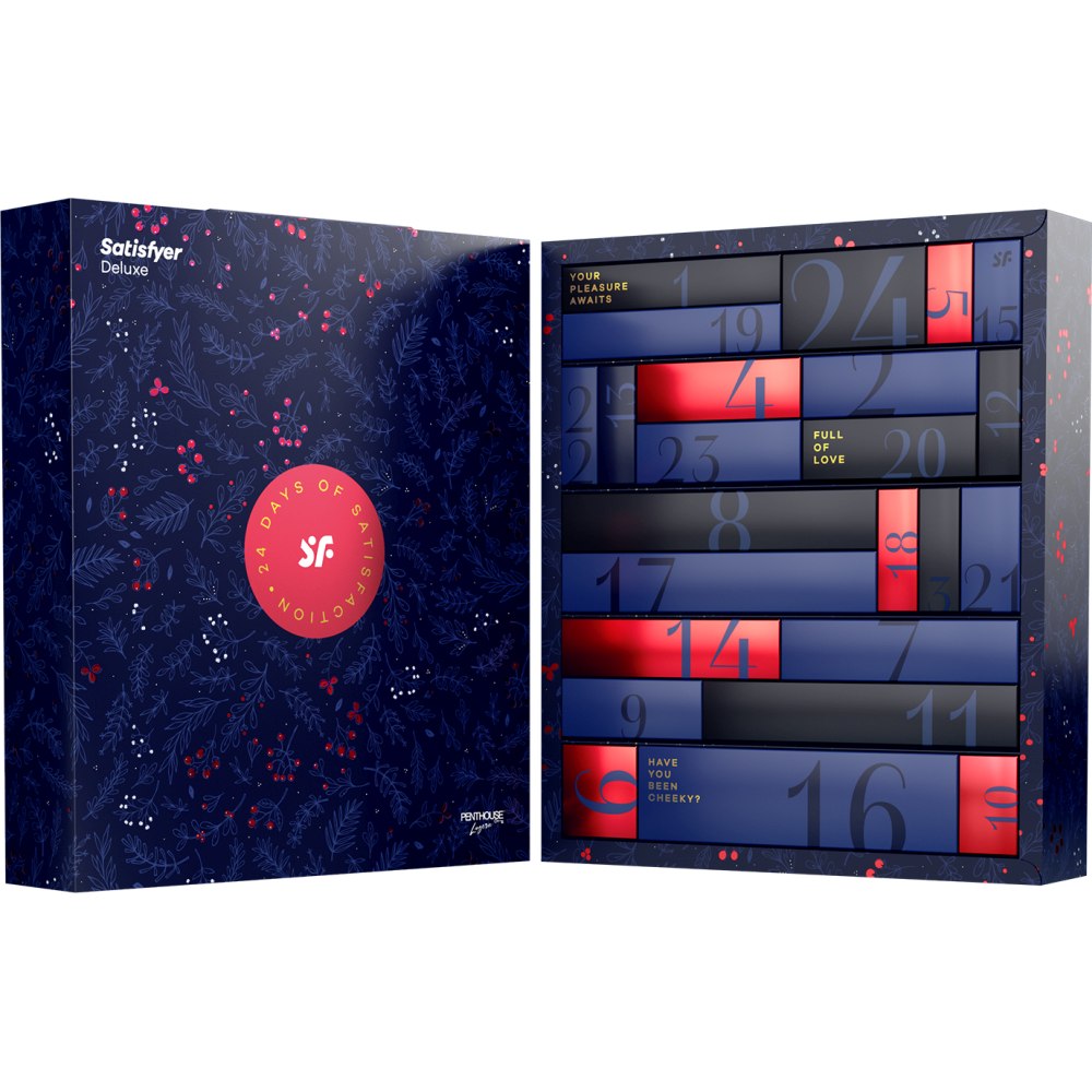 Satisfyer Calendar Advent 2024 - Jucarii Erotice, Vibrator Air Pulse, Ulei de Masaj si Lichid Anal Relax, 24 Surprize pentru Placeri Senzuale