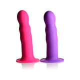 Dildo flexibil din silicon premium cu ventuza - Tehnologie termo-reactiva, compatibil cu strap-on - 18.3 cm lungime, Roz