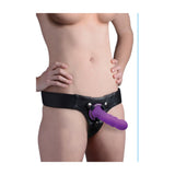 Dildo flexibil din silicon premium cu ventuza - Tehnologie termo-reactiva, compatibil cu strap-on - 18.3 cm lungime, Mov