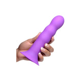 Dildo flexibil din silicon premium cu ventuza - Tehnologie termo-reactiva, compatibil cu strap-on - 18.3 cm lungime, Mov