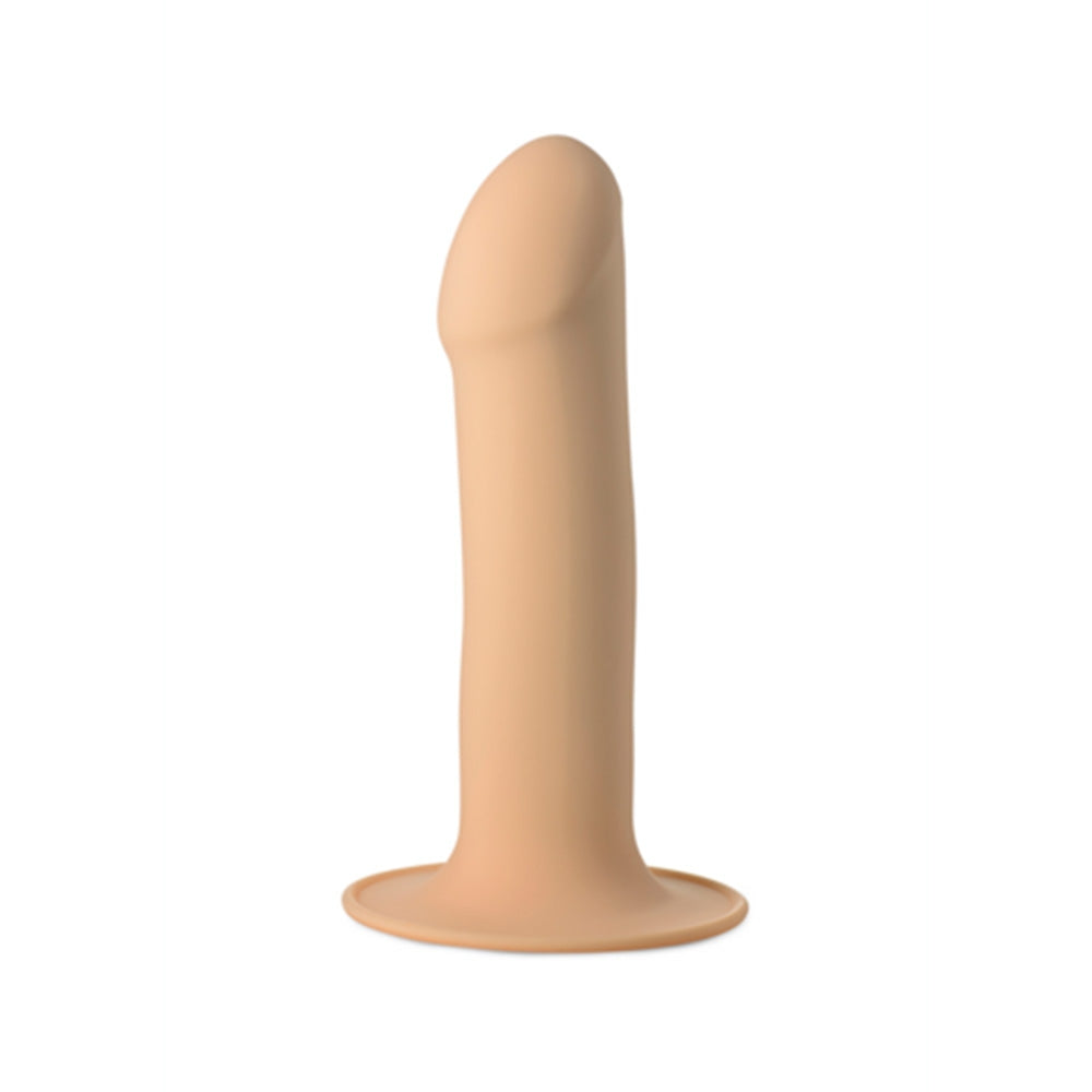 Dildo flexibil din silicon premium cu ventuza - Tehnologie termo-reactiva, compatibil cu strap-on - 18.3 cm lungime, Culoare Pielii
