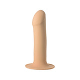 Dildo flexibil din silicon premium cu ventuza - Tehnologie termo-reactiva, compatibil cu strap-on - 18.3 cm lungime, Culoare Pielii