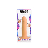 Dildo flexibil din silicon premium cu ventuza - Tehnologie termo-reactiva, compatibil cu strap-on - 18.3 cm lungime, Culoare Pielii