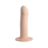 Dildo flexibil din silicon premium cu ventuza - Tehnologie termo-reactiva, compatibil cu strap-on - 18.3 cm lungime, Culoare Pielii