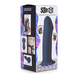 Dildo flexibil din silicon premium cu ventuza - Tehnologie termo-reactiva, compatibil cu strap-on - 18.3 cm lungime, Albastru