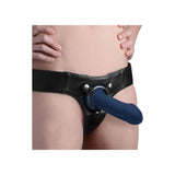 Dildo flexibil din silicon premium cu ventuza - Tehnologie termo-reactiva, compatibil cu strap-on - 18.3 cm lungime, Albastru
