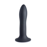 Dildo subtire flexibil din silicon premium cu ventuza - Tehnologie termo-reactiva, compatibil cu strap-on - 18.3 cm lungime, Negru