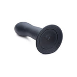 Dildo subtire flexibil din silicon premium cu ventuza - Tehnologie termo-reactiva, compatibil cu strap-on - 18.3 cm lungime, Negru