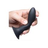 Dildo subtire flexibil din silicon premium cu ventuza - Tehnologie termo-reactiva, compatibil cu strap-on - 18.3 cm lungime, Negru