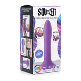 Dildo subtire flexibil din silicon premium cu ventuza - Tehnologie termo-reactiva, compatibil cu strap-on - 18.3 cm lungime, Mov