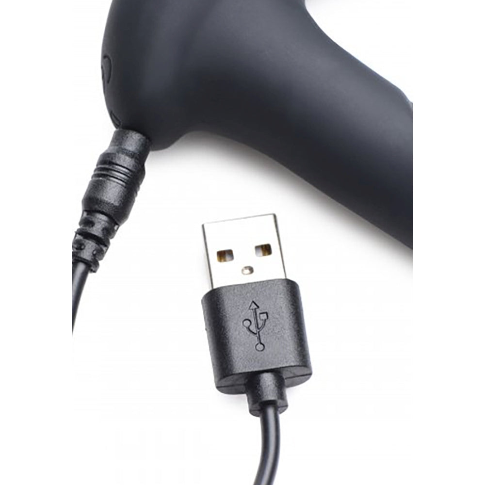 Stimulator Prostata P-Stim Hollow Prostate Plug - design gol pentru stimulare unica - 7 Moduri Vibratii, 2 Motoare Puternice controlate cu telecomanda wireless - reincarcabil, rezistent la apa IPX7