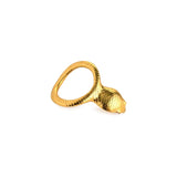 Inel Pentru Penis din Metal Auriu cu Sarpe Cobra - amplificator de erectie, echilibrat uniform - metal sensibil la temperatura - diametru 4.5 cm