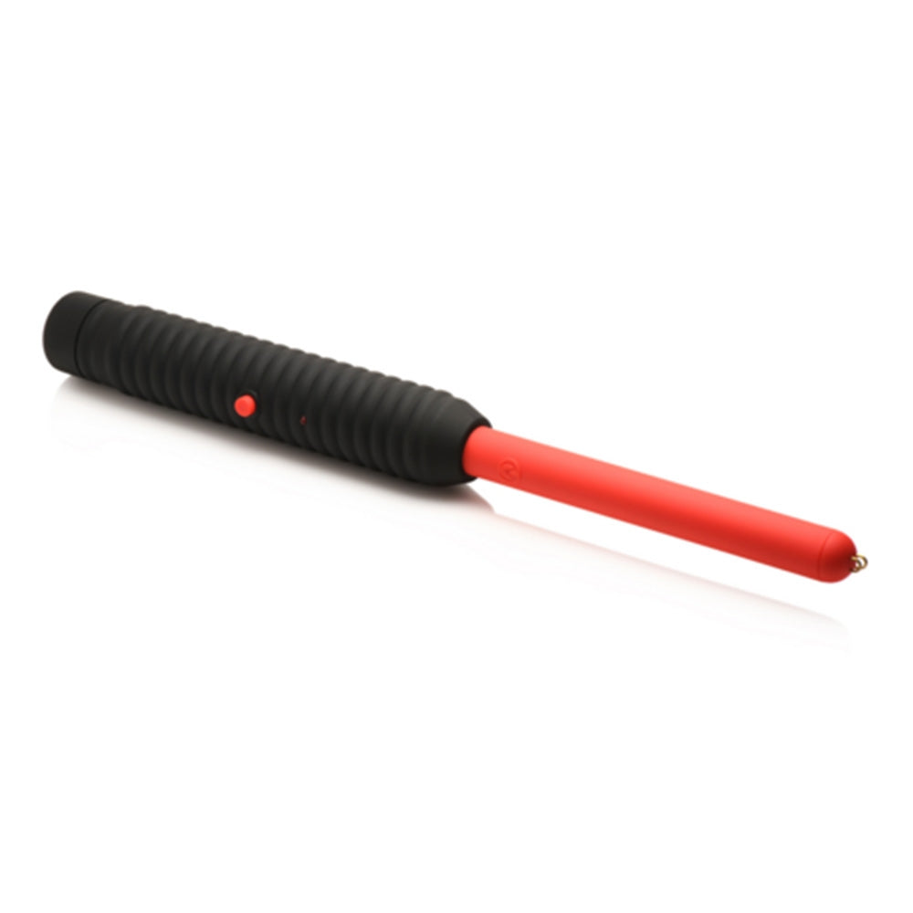 Bagheta e-stim pentru socuri electrice de precizie - Doua niveluri de intensitate - Maner ergonomic ABS - Jucarie senzoriala - Rosu/Negru