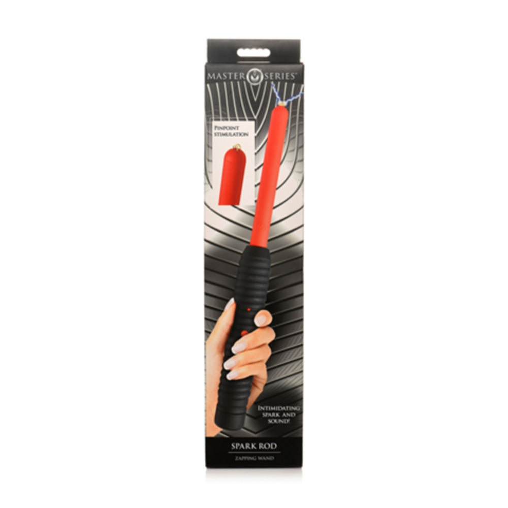 Bagheta e-stim pentru socuri electrice de precizie - Doua niveluri de intensitate - Maner ergonomic ABS - Jucarie senzoriala - Rosu/Negru