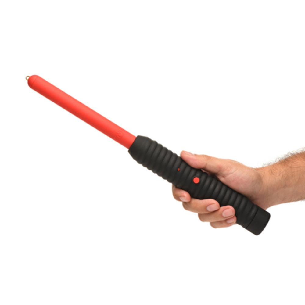 Bagheta e-stim pentru socuri electrice de precizie - Doua niveluri de intensitate - Maner ergonomic ABS - Jucarie senzoriala - Rosu/Negru